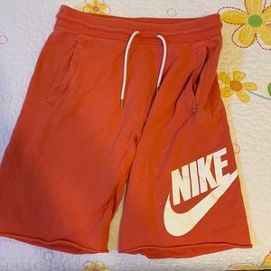 Nike Orange Sweathshorts